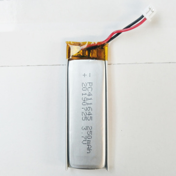 411645P Batteria ricaricabile ai polimeri di litio da 3,7 V 250 mAh