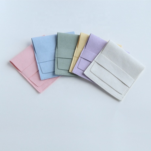 8cm Luxury Microfiber Jewelry Gift Envelope Jewelry Bags