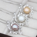 Fashion Designs Plating Zilveren Pearl Cage Hanger Ketting