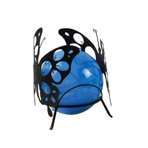 Metal Butterfly PE Ball Solar Lights