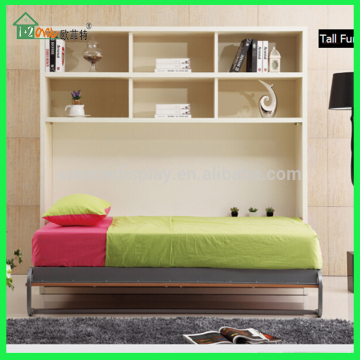 Stylish easy install folding storage wall bed