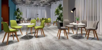 Solid Wood and Fabric modern office Chair