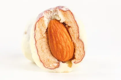 Tasty Milk Date Snack with Almond Filling