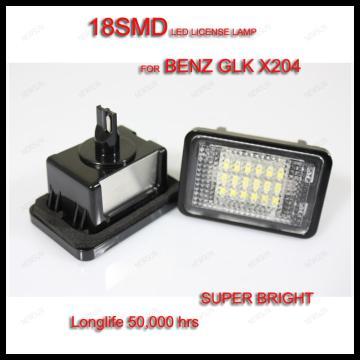 Hot sell 18SMD LED License Plate Lamp for Benz GLK X204 Car Light