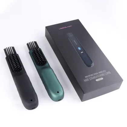 Portable Electric Beard Straightener Brush - OEM/ODM High Quality Wireless Hair Comb for Travel