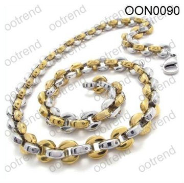 Stainless steel gold men necklace ,fashion stylish men necklace of 316L