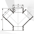 Drainage Din Upvc Y-cross Grey Color