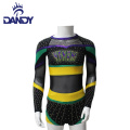 Dandy sport oanpaste reade en wite fleurige unifoarme famkes cheerleading outfits