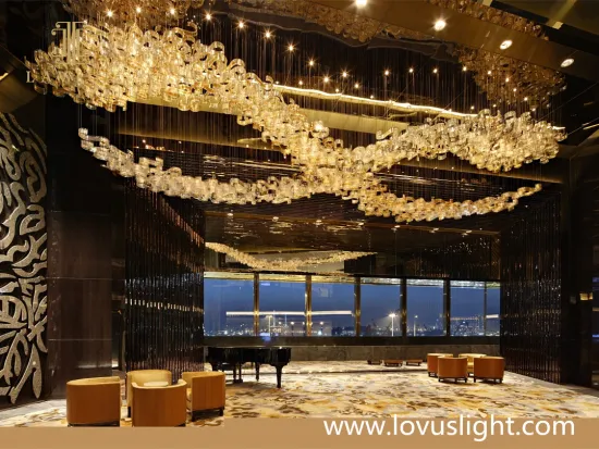 Creative chandelier x shape chandelier Large decorative chandelier Concert hall function room chandelier