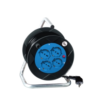 Thermal Cut-out European Cable Reel with Schuko Plug and 4-Way Socket-Outlets: Multi-socket Solution for Safe Power Distribution
