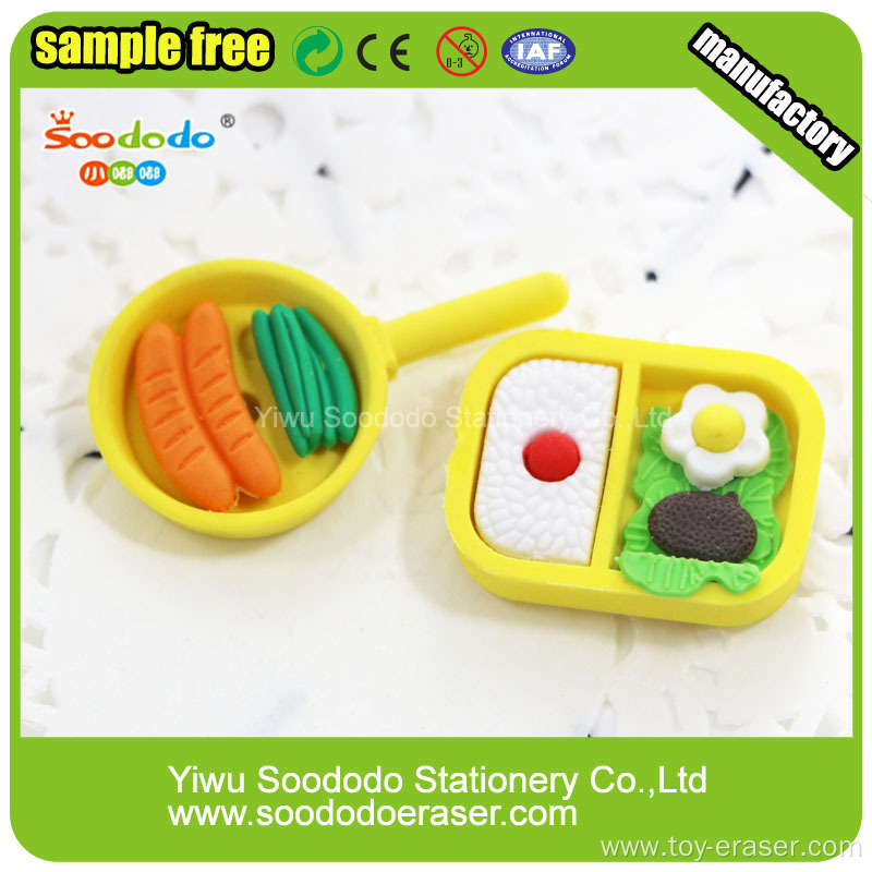 Stationery Eraser Food Rubber Sets For Toys