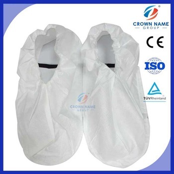 Disposable SMS with Non-slip PVC Sole Shoe Cover