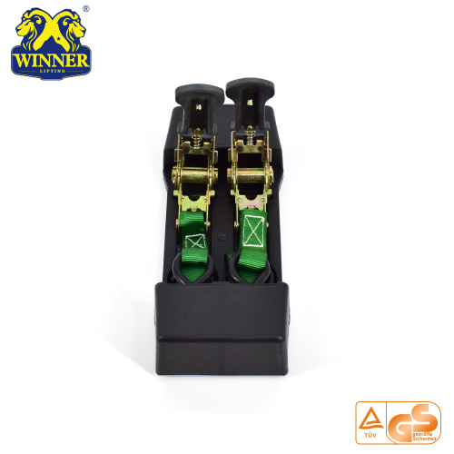 2PC Green 1 polegada Ratchet Tie Down