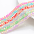 Perles suspendues Imitation des perles de verre de jade 6x8 mm 30pcs