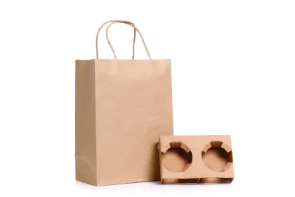 Customized Fast Food Fashion Shopping Kraft Paper Bags