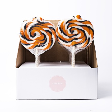 Sucettes de bonbons à la citrouille Halloween et bonbons tourbillonnants