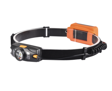 High-Quality Dual LED Adjustable Plastic Headlight Flashlight: Operated by 3 AAA Batteries, Features Red Light Headlights