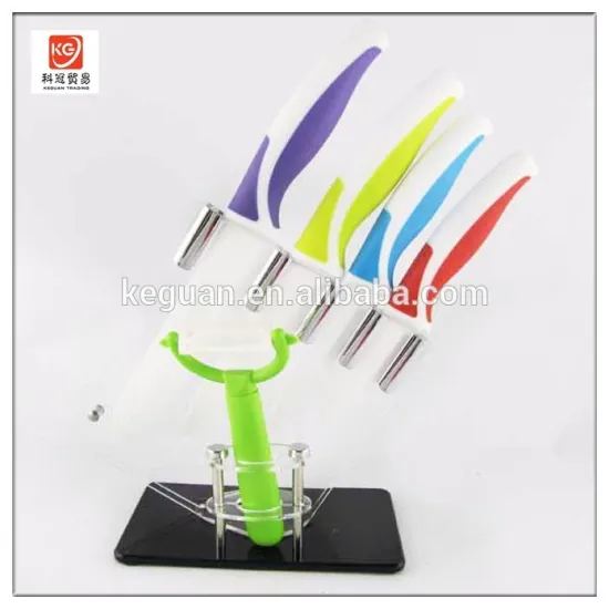 CT-53 High quality new design TPR handle ceramic knife set