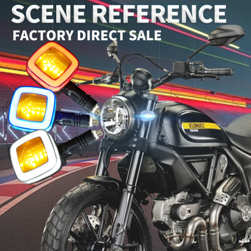 Motorcycle Custom Two-color Square Turn Signal Light