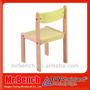 K/D solid wood stacking chair-light green