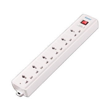 Universal 6-Way Socket Board with Electrical Plug Board and Long Cable Socket