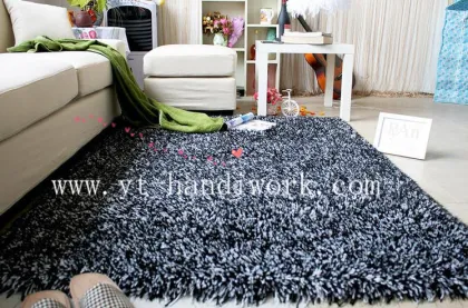 South Korean silk rug/rayon shaggy rugs/artifical silk/viscose rugs