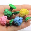 Albero da frutto colorato Lotus Pool Figurine Decorazione Fairy Garden Moss Ornament Miniature Cartoon Animal Food Statu Resin Craft