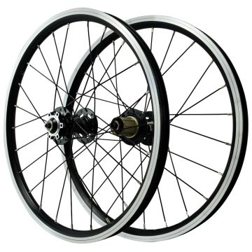 20-inch MTB Bicycle Wheelset with Alloy Construction, Compatible with Disc and V Brakes - Includes 6 Claws and 4 Bearings