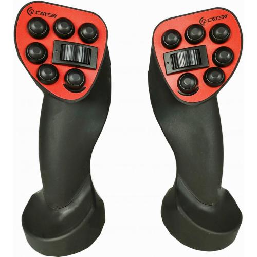 Proportionellt joystickhandtag för grävmaskin