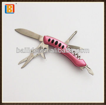 2017 Newest Pink Oxidation Multi Function Pocket Hand tool Knife