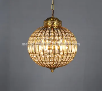 Corridor chandelier with crystal light fitting