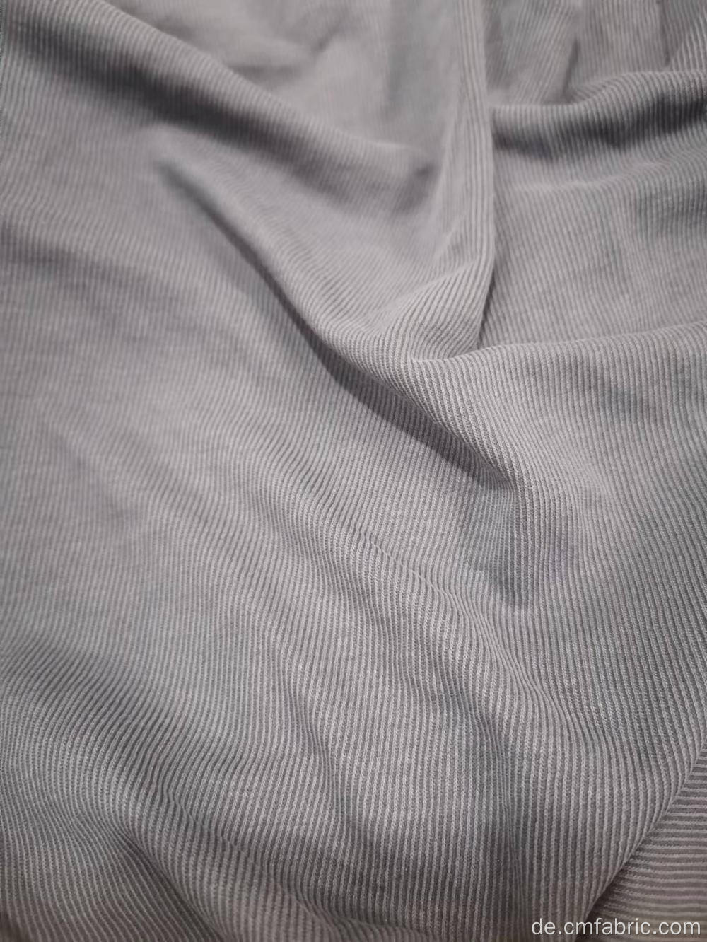 Stricker modaler Polyester -Sandgewässer gefärbt 1x1 Rippenstoff
