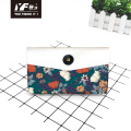 Custom flower style PU leather handbag cosmetic bag pencil case&bag multifunctional bag