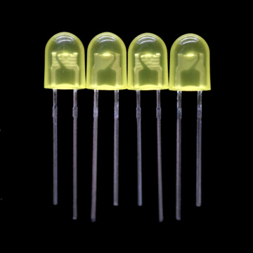 LED Yellow Diffused 5mm Oval Through-hole LED