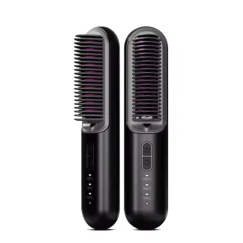 Top Selling 10-Minute Auto-Off Portable Negative Ion Hot Comb: A Mini Cordless Hair Straightener Brush