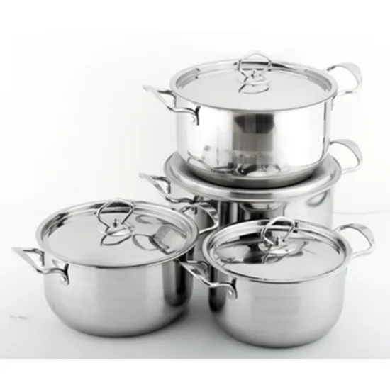 Stainless Steel Cookware Set with Stainless Steel Lid