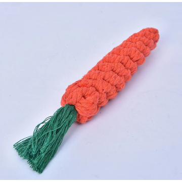Cotton Carrot Teeth Cleaning Pet Dogs Rope Toy