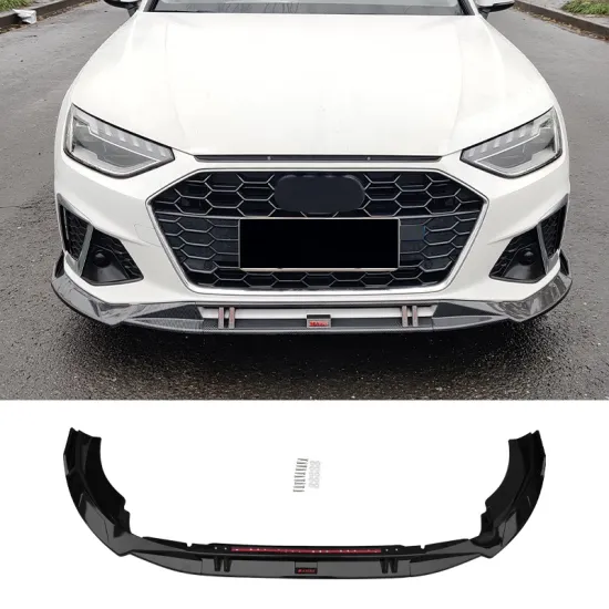 2020-2022 ABS 3-Piece Carbon Fiber A4 Front Bumper Lip Spoiler for Audi A4 B9.5 S4 S Line