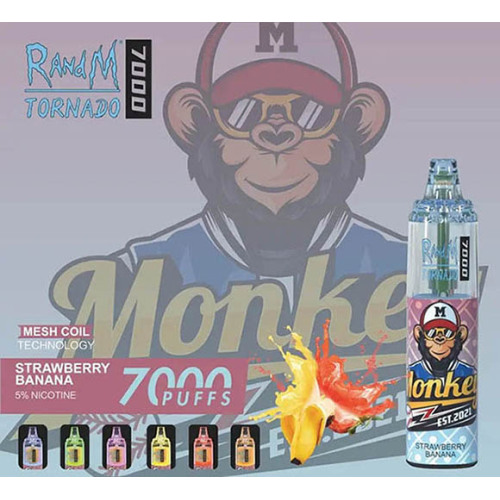 Lensen Monkey Disposable Electronic Rokok dengan 7000puffs