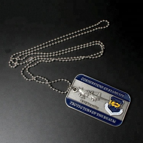 Medaglietta per cani in metallo militare statunitense con incisione in rilievo all&#39;ingrosso