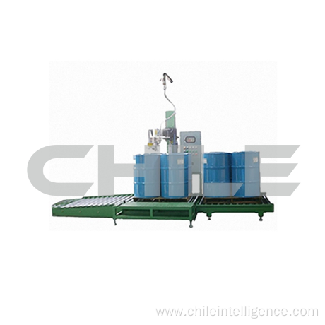 Weighing liquid filling equipment for paints