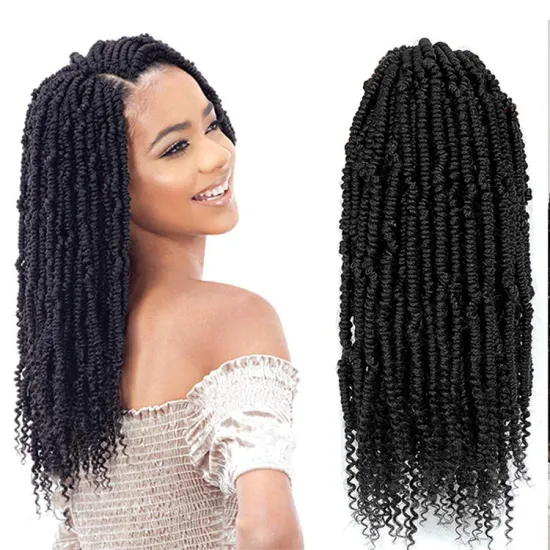 Bomb Twist Crochet Hair Extensions Synthetic Fiber 12 Inch Wavy Twist Hair Solid And Ombre Color Curly Bomb Crochet Hair