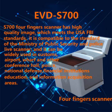 Four fingers fingerprint scanner S 700