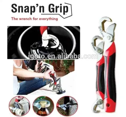 Snap and Grip multifunction universal wrench or spanner