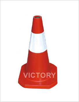 Rubber road cone, reflective traffic cone