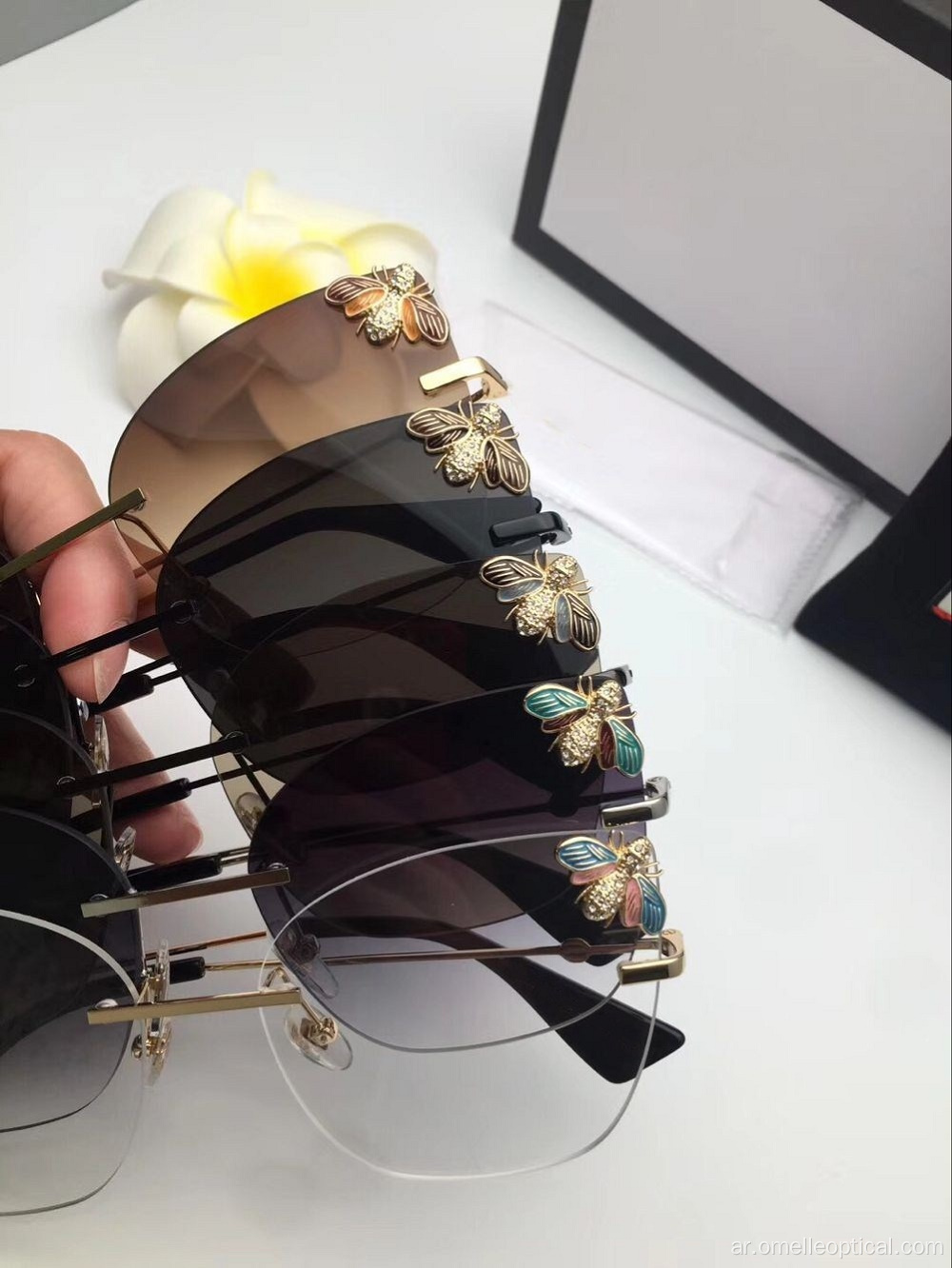 نظارة شمسية كلاسيكية ريترو بيضاوية للإناث