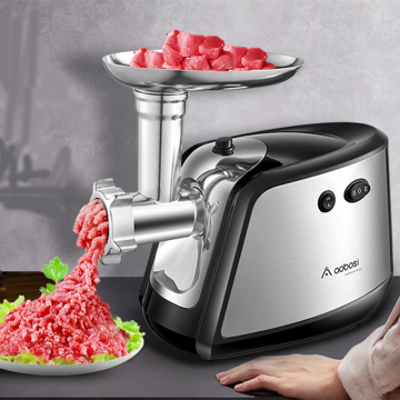 Aobosi Professional in acciaio inossidabile Mincer elettrica, salsa di salsiccia e macinaca