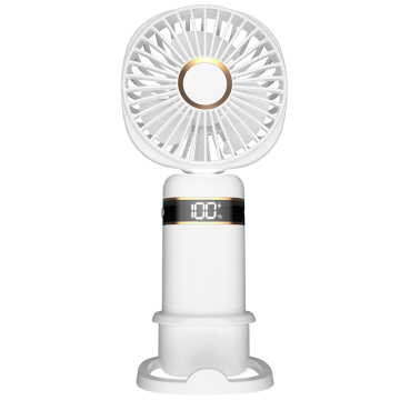 Fan de main-d'œuvre pliable rechargeable de mini avec 5 vitesses et affichage LED