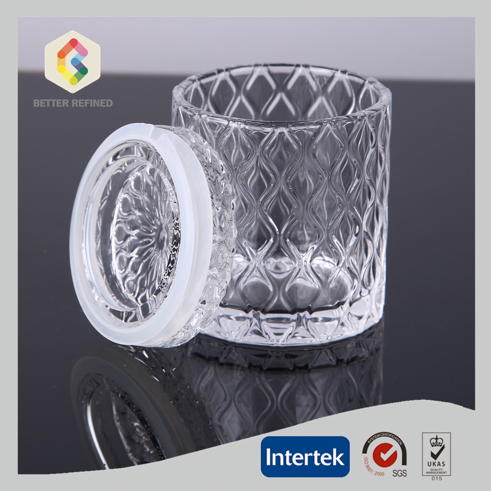 Hand made glass jars for candle making Hand made glass jars for candle making