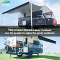 Manual RV Awning White Frame Fabric Modular Driveble